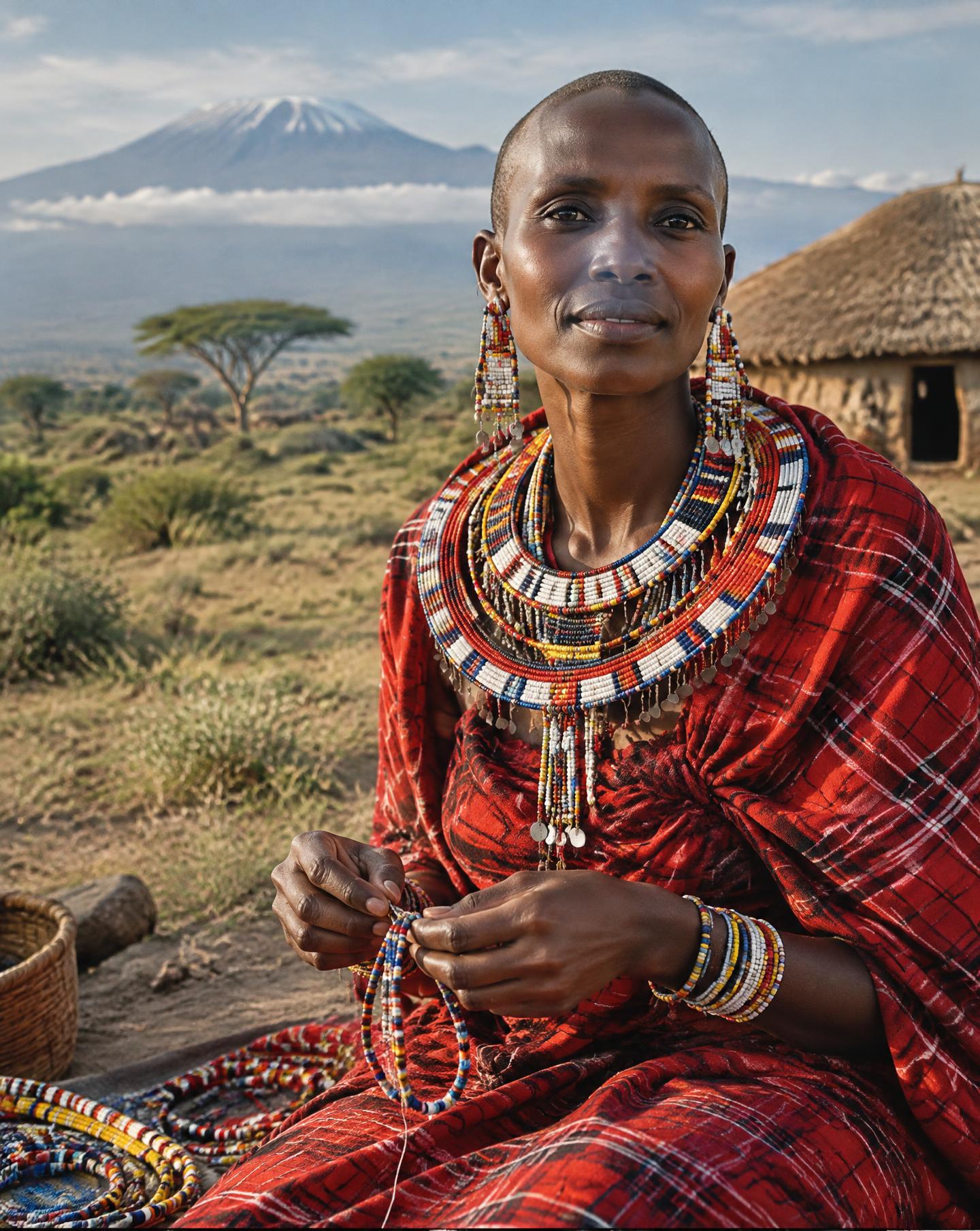 Maasai artisan in northern Tanzania